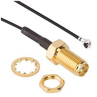 Amphenol RF 336313-12-0350 RF Cable Assemblies SMA Blkhd Jck - AMC Plug on 1.13mm cbl