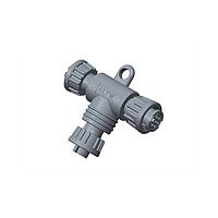 Amphenol LTW AA-060606-FFF-TS001 Sensor Cables / Actuator Cables Ceres, T Adaptor, Plastic, 2A, 06 pins, Screw Thread, (End 1) Female Female, (End 2) Female Female, (End 3) Female Female, IP66