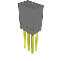 Samtec ESQ-103-14-G-D Sockets Elevated Socket Strip, 0.100" Pitch
