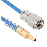 Amphenol SV Microwave 7083-0005 RF Cable Assemblies NanoRF Female VITA 67.3 Backplane Contact to 2.92mm 12" Cable Assembly for .086 Cable