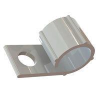 Essentra Components WHC-1000-01 Wire Harness Clamp Clip,Screw Mnt,Natural,1 in Hold