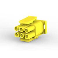 AMP Connectors - TE Connectivity 1-480704-4 Plug Housings PLUG HOUSE 6 POS YELLOW UL94V-2
