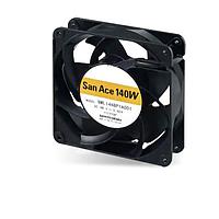 Sanyo Denki 9WP1224M1021 Axial DC Axial Fan, 120x120x38mm, 24VDC, Splash Proof, Ribless, IP68 Rated