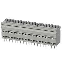 Same Sky (formerly CUI Devices) TBL009V-254-19GY-2GY Fixed Terminal Blocks Terminal block, screwless, 2.54, Vertical, 19, Gray w Gray Button