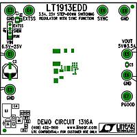 Analog Devices DC1316A Voltage Regulator - Switching Regulator LT1913EDD - 36V, 3.5A, 2.4MHz Step-Down