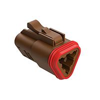 Amphenol SINE Systems AT06-3S-RD01BRN Automotive Connectors 3-Way Plug, Female Connector with Reduced Diameter Seal (E-Seal), Brown