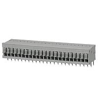 Same Sky (formerly CUI Devices) TBL009-254-23GY-2GY Fixed Terminal Blocks Terminal block, screwless, 2.54, Horizontal, 23, Gray w Gray Button