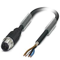 PHOENIX CONTACT 1404484 Sensor Cables / Actuator Cables SAC-4P-M12MS/1,0- PUR SH BK