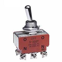 NKK Switches S339T Medium capacity standard size toggles ON-OFF-(ON) SCREW LUG