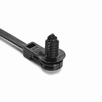 HellermannTyton 157-00171 Cable Tie Mounts 1-Pc Cable Tie/Fir Tree Mount, 12.5mm Offset, 8.5"L, 6.1 - 7mm Hole, 50lb, PA66HIRHSUV, Black,
