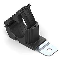 HellermannTyton 151-01976 Ratchet Clamp Ratchet P-Clamp, 0.76 - 1.42" Bundle Dia, 180 Short, 0.33" Hole Dia, PA66HIRHSUV/SS304, Black, 160/ctn