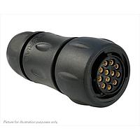 Eaton Souriau-Sunbank UTS6JC1492S Plugs Plastic plug, with cable gland backshell, for 12 female contacts, IP68/69K