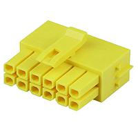 Molex 206461-1204 Receptacle Housing Micro-Fit+ Versa Color Rec Housing Dual Row 12 Ckts GloWire Ylw