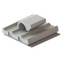 Essentra Components WCK-280-01A4-RT Clamp, C-Type Wire Cord Clip,Adh Mount,Natural