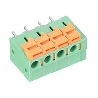 Amphenol Anytek 20020302-H041B01LF Fixed Terminal Blocks HA - 5.08 - 4P Screwless ; Green body @ MARK 90D
