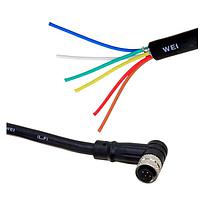 Adam Tech SD-PME05A-FFTBR-C7A-6FT Sensor Cables / Actuator Cables CBL 5POS FMALE TO WIRE 6'