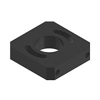 Banner Engineering USMB-8 Sensor Hardware EZ Screen Type 2 Replacement Part; Mounting Plate for 90 Degree Sensor Direction; Black Anodized Aluminum; User Needs to Supply Two M4 Screws for Through-Hole Mounting; Qty: 1