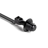 HellermannTyton 157-00413 Standard Cable Ties StandOff Fir Tree Cable Tie, 25mm standoff, 10mm Hole, 8" Tie, 50lb, PA66HIRHSUV, Black,