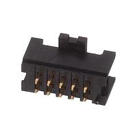 Amphenol Commercial Products G861B10212T9P21HR Pin Strip Protect Header 2.0mm Pitch STR DIP,2x5Pin,15u" Gold,NY4T,Latch Type,Tail=3.0mm,POST,Color-Black