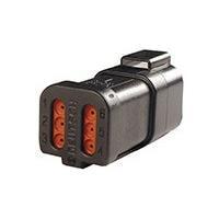 DEUTSCH - TE Connectivity DT04-6P-CE03 6-Way 6P DT RECP ASM, BLK E SEAL, END CAP