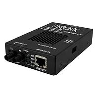 Lantronix E-100BTX-FX-06-AR Media Converters 100Base-TX RJ-45 to 100Base-FX, MM ST, w/ -AR Power Supply