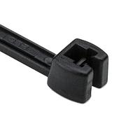 HellermannTyton 109-00088 Cable Ties Q Tie, 4.1" Long, 18lb Tensile Strength, PA66HS, Black, 100/pkg