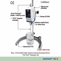 DaiHan DH.WOS02216 Stirrer Analog, Overhead, High-speed, 10000mPas HS-120A-Set, w/KA1177, 120V