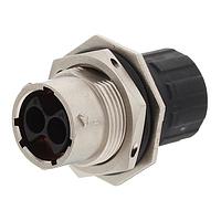 Amphenol SINE Systems RT07122PNHEC Connectors Receptacle, Jam Nut, 4 (2+2) Position, Male, Shell Size 12, and End Cap with Individual Wire Sealing