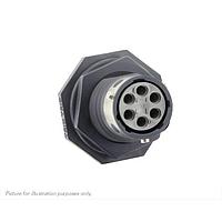 Eaton Souriau-Sunbank UTGX7106SW Receptacles Jam nut receptacle, without backshell, for 6 female contacts, IP68/69K, keying W