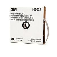 3M Electronic Specialty 7000118354 Flat Cables 3M Utility Cloth Roll 211K, 400 J-weight, 1-1/2 in x 50 yd, Full-flex,5 ea/Case