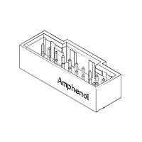 Amphenol Commercial Products G823J201241CHR Shrouded Box Header For USB 3.0,2.0mm Pitch STR DIP,2x10Pin,15u" Gold,NY9T,BLUE,Latch Type,Removed#20Pos,Tail=2.8mm