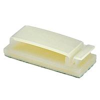 Essentra Components FCW-50H-01 Flat Clamp,Flat/Rnd,Adh Mnt,Natural