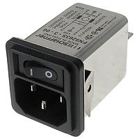 Schaffner FN9263S-3-06 Inlets 3A 250VAC 50/60Hz Snap-in vertical