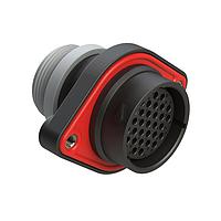 Amphenol SINE Systems AHDP02-24-31ST-STA Connectors 31 Position Panel Mount Receptacle, Socket, Shell Size 24, Thin Diameter Seal (Grey), Small Thread Adapter