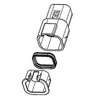 DEUTSCH - TE Connectivity 1011-118-0405 Accessories SEAL RET, 4P, GRY, DTP