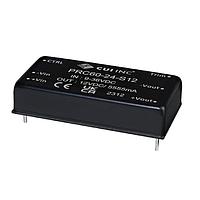 CUI Inc PRC60-48-S5 Isolated dc-dc, isolated, 60 W, 18-75 Vdc input, 5 Vdc, 12 A, single regulated output, DIP