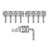 Mill-Max 380-10-105-10-003000 Unshrouded Low Profile RT Angle Solder Cup Header