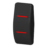 Carling Technologies VVCNB00-000 Actuator V-Series Rocker Only Black Contura III Rocker, with Red Lens