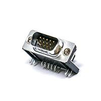 Amphenol Commercial Products L717HDE15PD1CH4R High Density D-Sub Connectors 15P Sz E Hi Density Pin Rear Insert 4-40