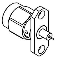 Radiall R125484001W Panel Receptacles SMA / 2 HOLE FLANGE PLUG RECEPTACLE WITH SHOULDER CONTACT