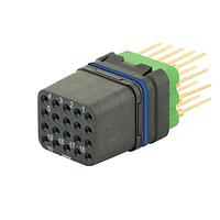 Eaton Souriau-Sunbank 8MQ2M2022UBES046 Modular Connectors - Push Pull MQuick module, sealed, with female straight PCB contacts, delivered with cap