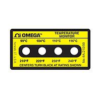 OMEGA 4A-A-210 Non-Reversible, Four point Horizontal Temperature Label (240 °F)