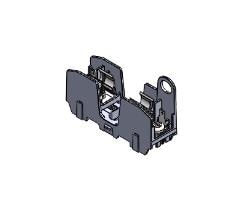 Industrial fuse holder components for panel and circuit protection applications
