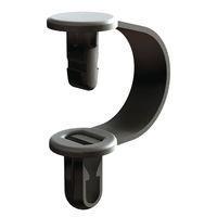 Essentra Components CH-2-01BK Cable Hanger Cbl Hanger,Black,5/8 in Max Hold