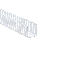 HellermannTyton 181-00218 Slotted Wall Wiring Slotted Wall Wiring Duct, 2.5" x 3", Adhesive, PVC, White, 120ft/Carton