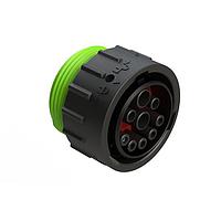 Amphenol SINE Systems AHDP06-24-91SN-WTA Receptacles Size 24, 9 Position ISOBUS Plug, Socket, Normal Diameter Seal, Wide Thread Adapter (WTA)