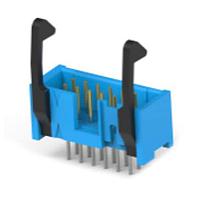 AMP Connectors - TE Connectivity 2-1761711-4 Shrouded IDC LOW PRO HDR 12P VERT LG LAT BLUE