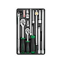 TOPTUL GZA-1202 Extension Bar & Ratchet Handle Set (12 pcs)