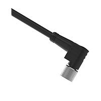 Banner Engineering PKW4MS-5 Sensor Cables / Actuator Cables Cordset: Single Ended M8; 4-pin Right-Angle Female; 5 m (16.4 ft) 4x26 Shielded Black PVC Jacket; Nickel-Plated Brass Coupling Nut