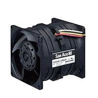 Sanyo Denki 9CRH0812P8G001 Axial Axial Fan, 80x80x80mm, 12VDC, 1950Pa, Counter Rotating, High Airflow, Tach/PWM